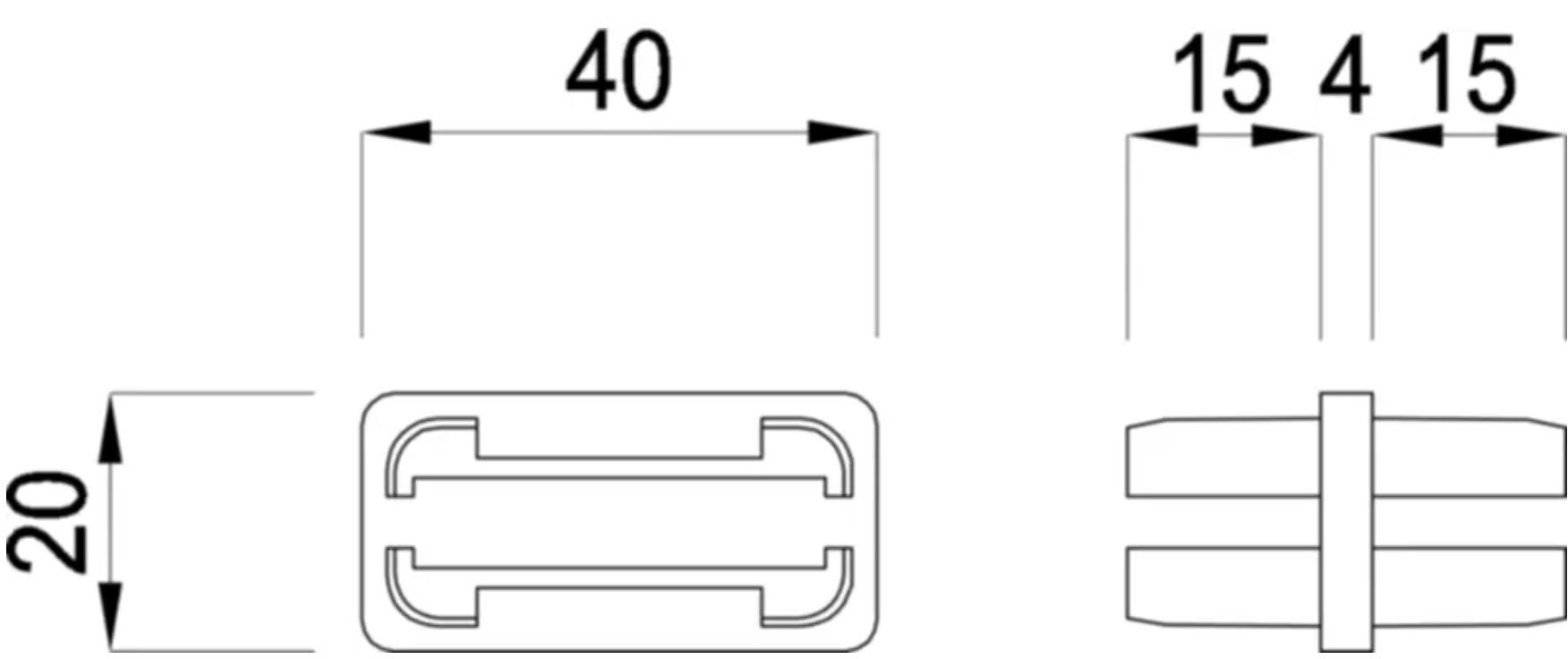 Stossrohr mit Anschlag für Rohr 40/20/2m Länge 34mm, geschliffen, 1.4301 137215 - INOXTECH-Handlauf-/Geländer-System