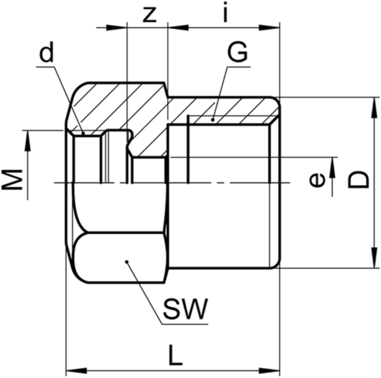 Übergangsmuffe SO 40030 12- 3/8" - Serto-Programm M/G