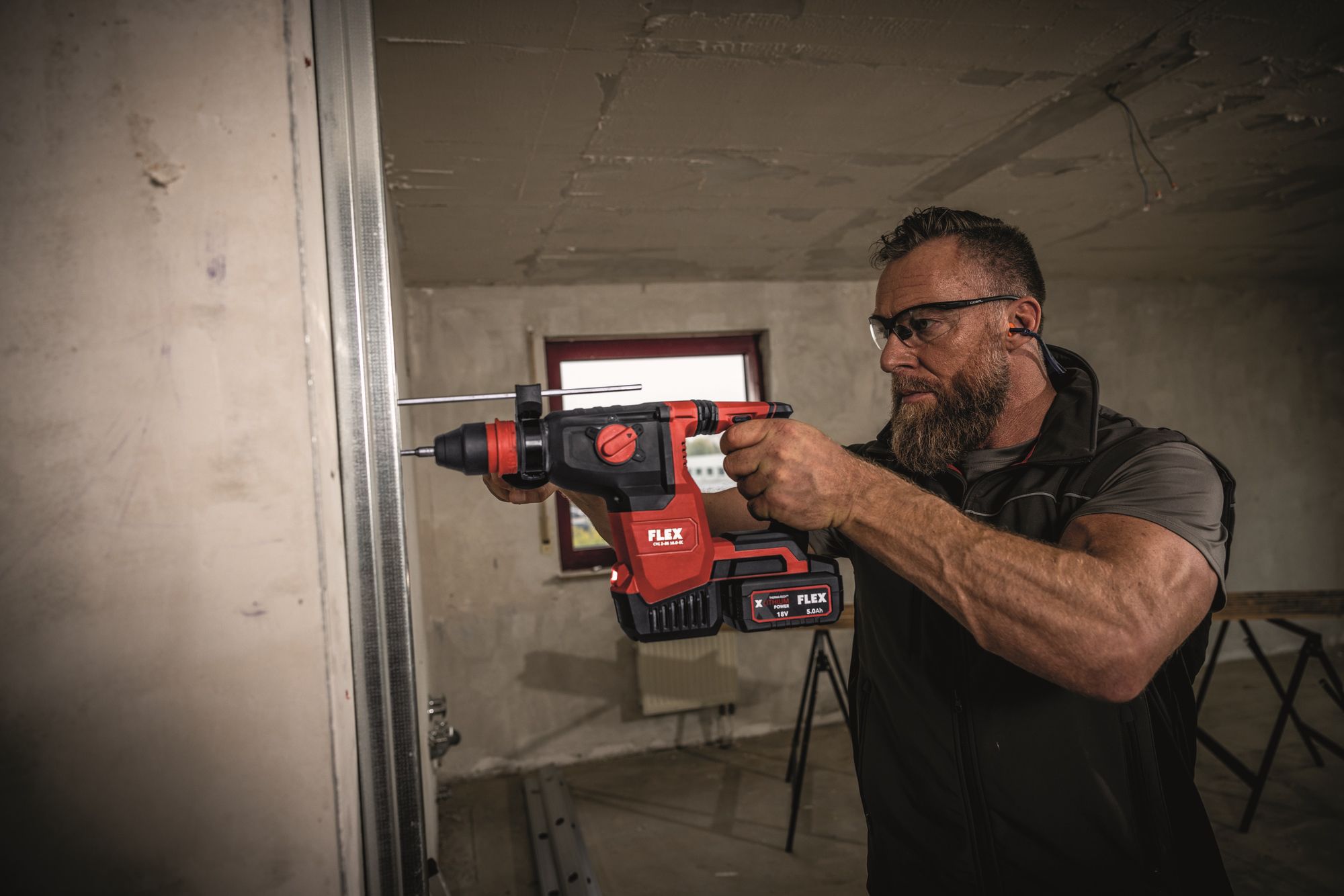 FLEX Kombi-Bohrhammer CHE 2-26 EC C 18V , 2.6J , SDS-Plus , Solo ohne Akku + Ladegerät - Diverse Anbieter