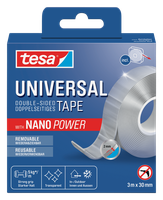 TESA Universal Tape Nano Power B= 30mm, L= 3.00m, Transparent, In-/Outdoor - Kleben