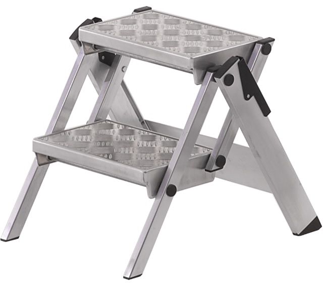 HB Klapptreppe mit Riffeltritten Typ 491, 3 Stufen, L=1.12m - Garten