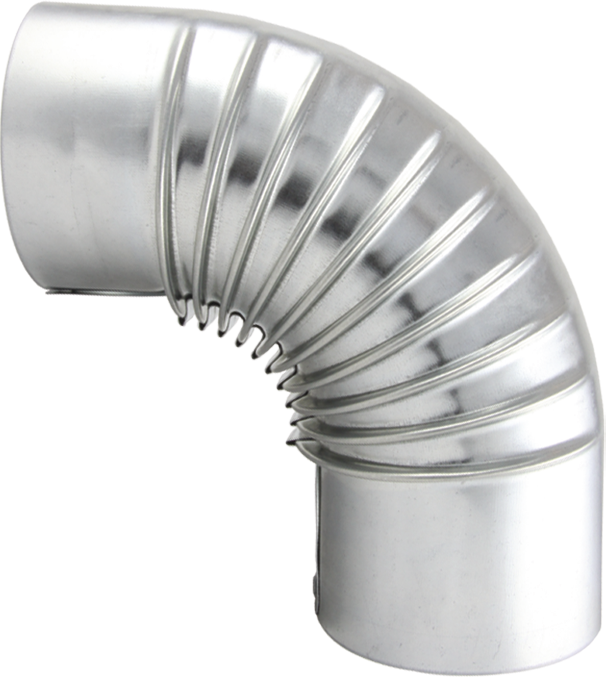 Bogen verzinkt 90° 12R 150mm 800 - Ofenrohre und Zubehör
