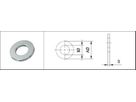 U-Scheiben ohne Fase ID-Ø M12, AD-Ø 24 mm 1.4301 - INOXTECH-Handlauf-/Geländer-System