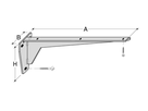 HEBGO Konsolen, feuerverzinkt FS/480mm, Tragkraft 250kg - Konsolen Hebgo