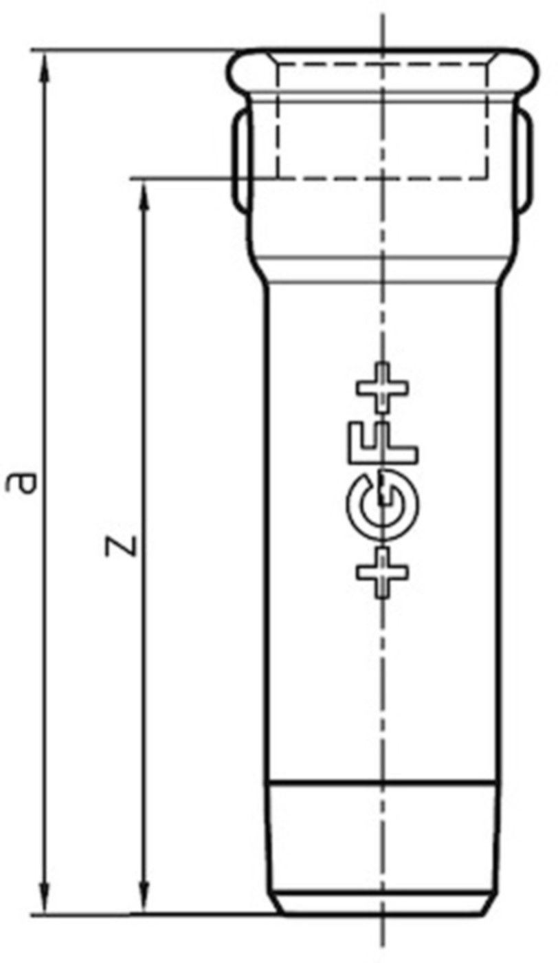 Verlängerung 526 V 3/4" x 100 mm 770 526 232 - GF verz. Tempergussfittings