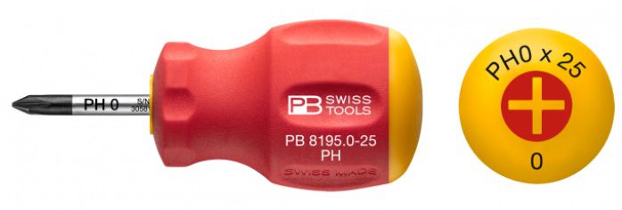Schraubenzieher Phillips kurz PB 8195.1-30,  L= 80mm - Schraubenzieher