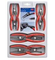 KNIPEX Sicherungsringzangen-Set 002004 SB, 8-tlg., Kunststoff-Griffhülle - Zangen, Schneiden