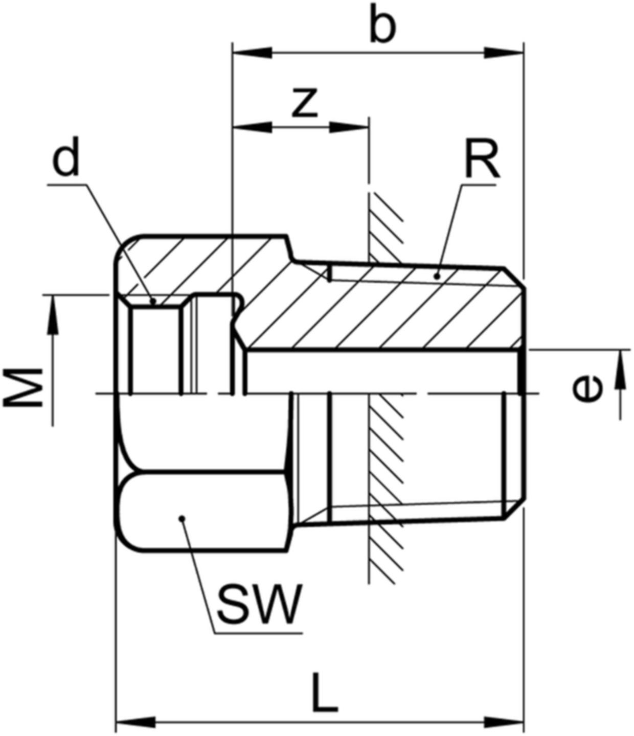 Übergangsnippel SO 40040 8- 3/8" - Serto-Programm M/G