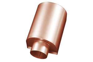 Fassadenkasten gross 290/ 75 mm halbrund 180/180 - Kupfer Spenglereihalbfabrikate