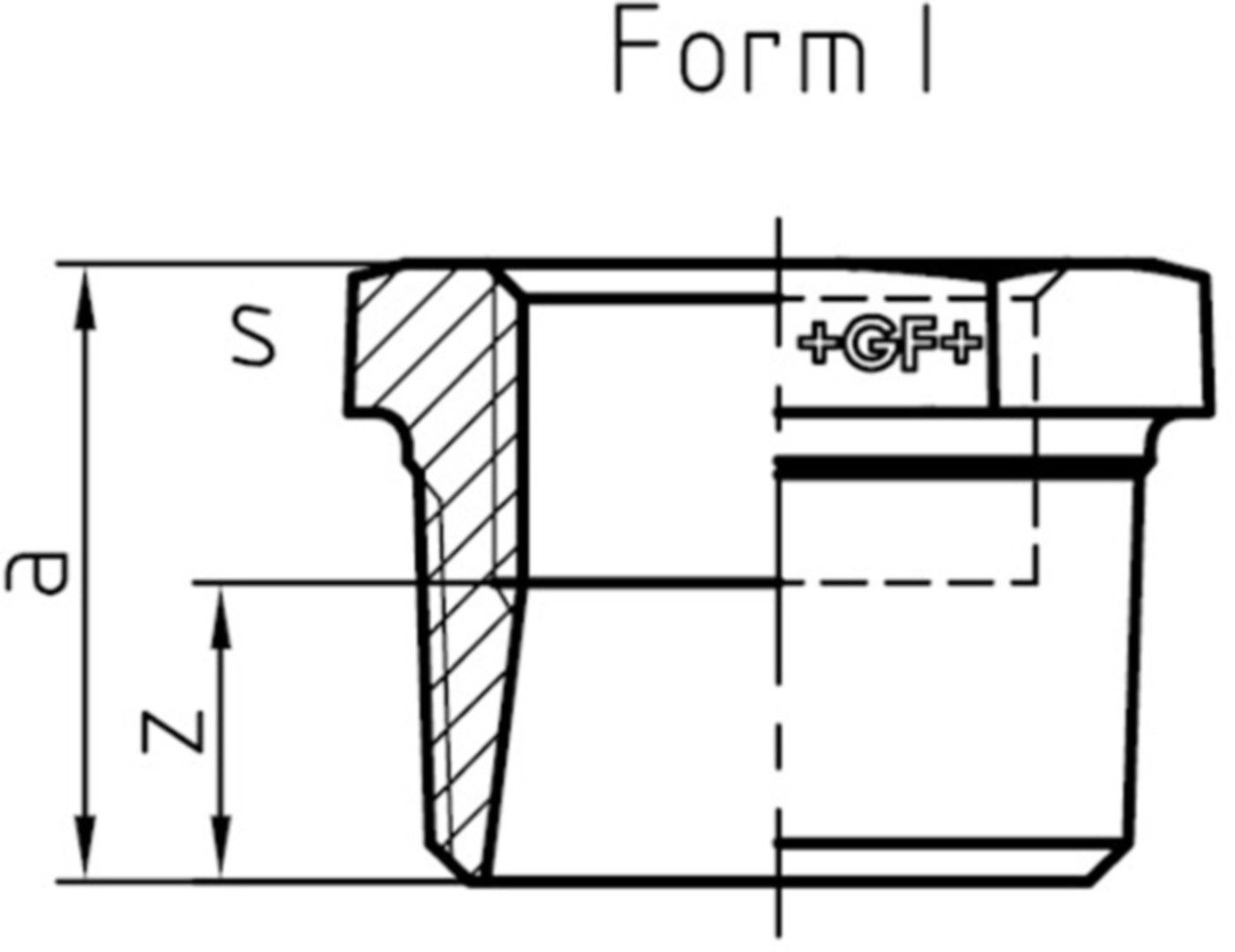 Reduziernippel 241 V 1/2"- 3/8" 770 241 220 - GF verz. Tempergussfittings