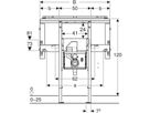 Element für ONE Waschtisch/Wandarmatur Raumhoch, Breite 125cm 111.084.00.2 - Geberit-Duofix