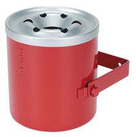 Industrie-Aschenbecher Ergo, rot Ø 14 cm, H= 17 cm, Inhalt= 2 Liter - Reinigung