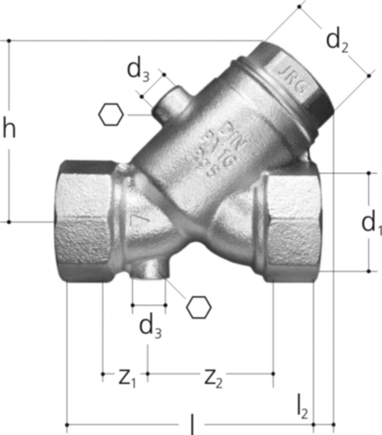 Rückflussverhinderer 1610.560 DN40 IG 11/2" - JRG Armaturen