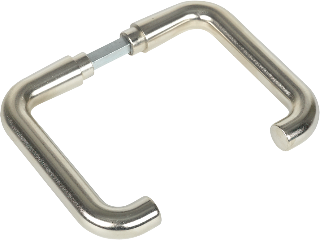 MEGA Türdrücker 32.250, vernickelt matt 16mm, 4-Kant: 8mm, TS: 38-50mm - Tür- und Sichtbeschläge