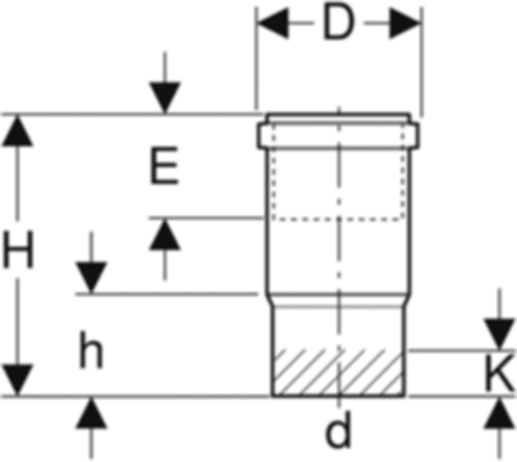 Langmuffe d 200mm 370.700.16.1 - Geberit-PE-Formstücke