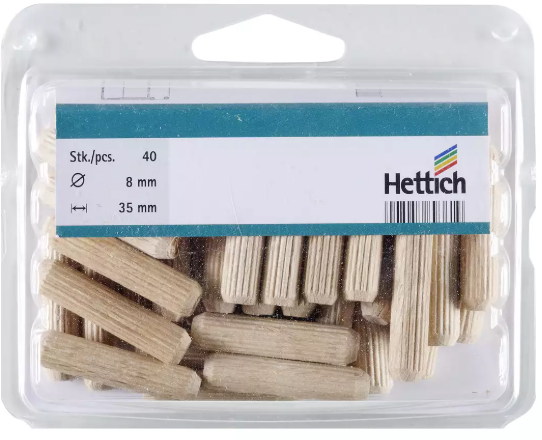 Hettich Holzdübel Buche, 8 x 35mm, à 40 Stk - Diverse Möbelbeschläge und Zubehör