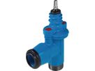 Hausanschluss-Eckventil mit 3130 PE-Steckmuffe d 63mm - 2" AG - Hawle Hausanschluss- und Anbohrarmaturen
