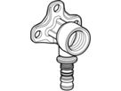 Anschlusswinkel 90° 20mm- 3/4" L1=52mm unterputz 602.294.00.5 - Geberit-Mepla-Formstücke