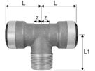 T-Stück Abgang mit AG d 22 mm - 1/2" 9817.220722 - SudoFIT-Formstücke