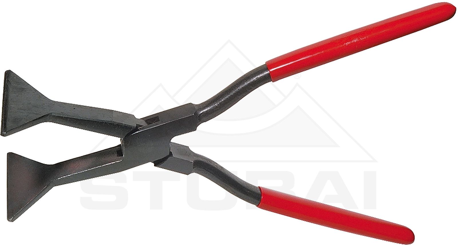 STUBAI Quetsch-Falzzange, gerade PVC Isoliert 2828 01 , B=80 mm , PVC Isoliert , durchgesteckt - Spenglerwerkzeuge