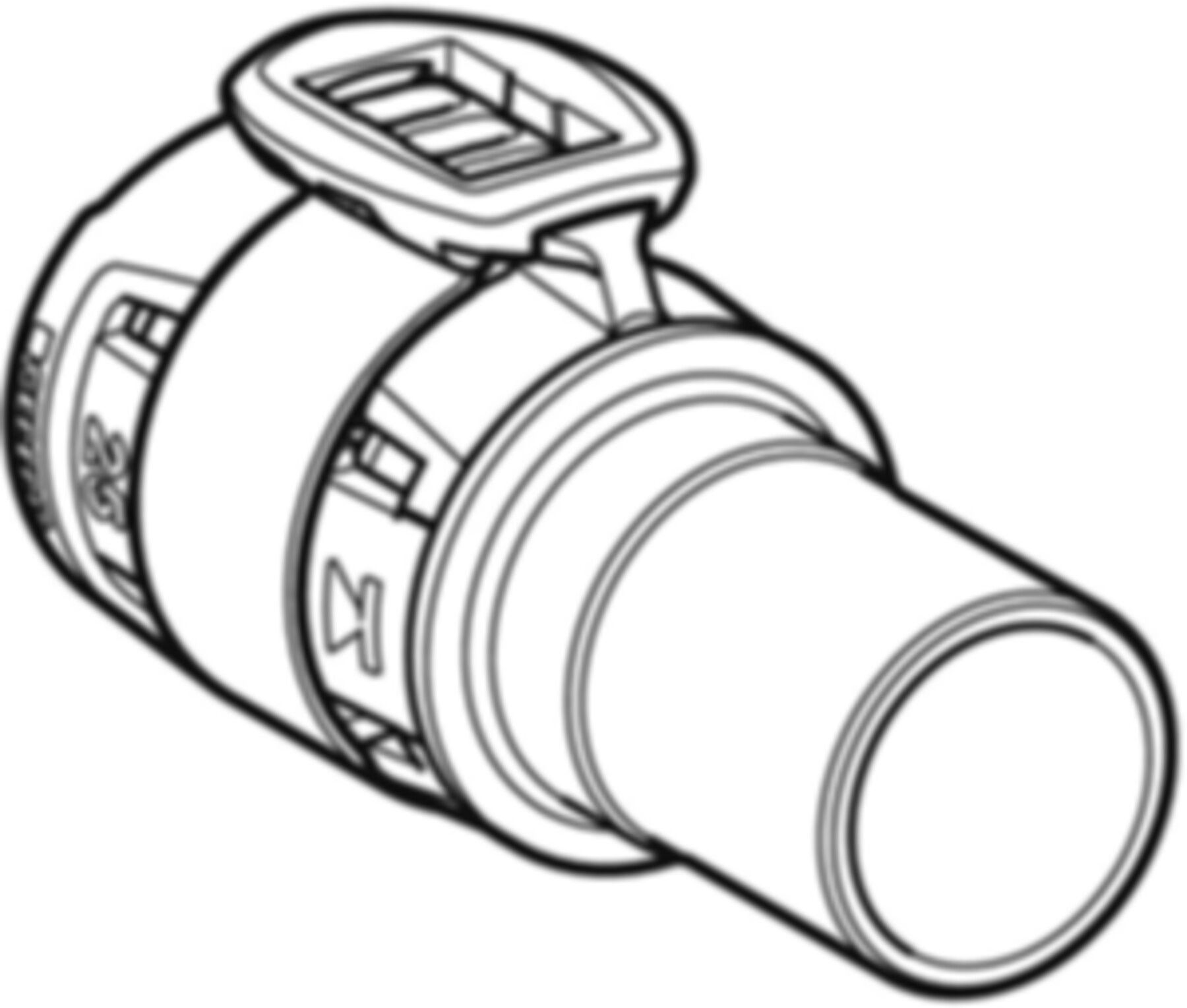 Übergang 20mm-22mm 620.242.00.1 auf Mapress Steckende Rotguss - Geberit FlowFit-Rohre/Formstücke