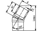 Winkel 30° segm. PE100 S5 PN 16 d 180mm 753 120 918 - PE100 Stutzenformstücke langschenklig
