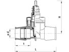 Schieber mit PE-Steckmuffen 2600 d 32mm - Hawle Hausanschluss- und Anbohrarmaturen