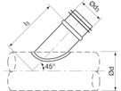 Sattelstück 45° 180/180mm PSVU45-V - Spiralfalzrohre und Zubehör System Safe
