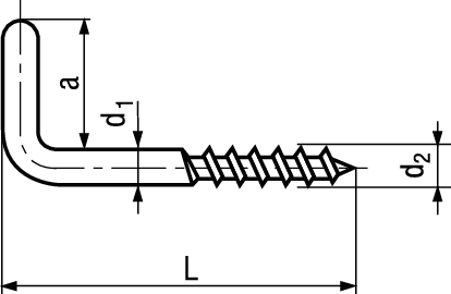 Winkel-Holzschrauben St vzb BN974 3,2/2,6 x 25 / 9 - Bossard Schrauben