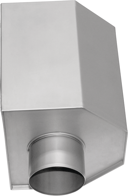 Fassadenkasten klein 240/100 mm eckig 180/180 - Zink Spenglereihalbfabrikate