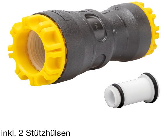 Muffe reduziert G-Plass d 63/50mm  1511 mit 2 Stützhülsen - Plasson-Steckfittinge