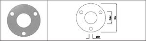 Fusspl. ru. 120x8mm m. Zentrumsl. 42.4mm 3 Befestigungsl. gestanzt geschl. 129510 - INOXTECH-Handlauf-/Geländer-System