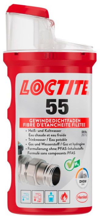 LOCTITE Gewindedichtfaden 55, 160m, weiss - Kleben