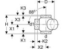 Eckabzweig 135° 366.380.16.1 d 90/ 90 mm - Geberit-PE-Formstücke