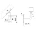 Geschw. Wandkonsole eck. vert. bewegl. 4-kant/Rechteckrohr 12 mm geschl. 1.4301 - INOXTECH-Handlauf-/Geländer-System