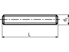 Gew-Bolzen mit Kuppe Form B St vzb BN425 DIN976-1 M5x16 - Bossard Schrauben