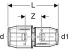 Reduktion 20-16mm 651.650.00.1 - Geberit-Push Fit-Formstücke