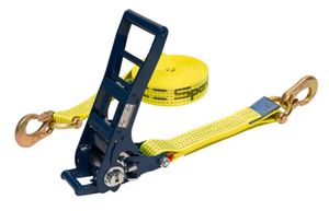 SPANSET Zurrgurte gelb, 2tlg. mit ERGO-ABS-Ratsche L=8m, B=50mm, 5000daN, 100% PES, Karabinerhaken - Hebewerkzeuge