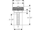 Pluvia Dachwassereinlauf 56mm m/Anschlussblech für Rinnen 359.111.00.1 - Geberit-Dachentwässerung