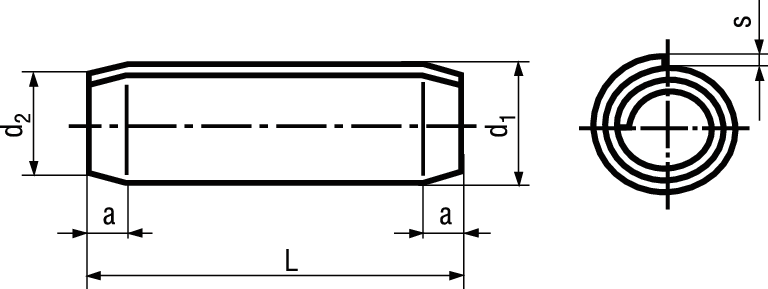 Spiral Spannstift Regelausf St BN874 1,5x6 - Bossard Schrauben