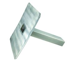 Gerade 85° CrNi eckig 80/40 mm Stutzenlänge 500 mm - Notüberläufe