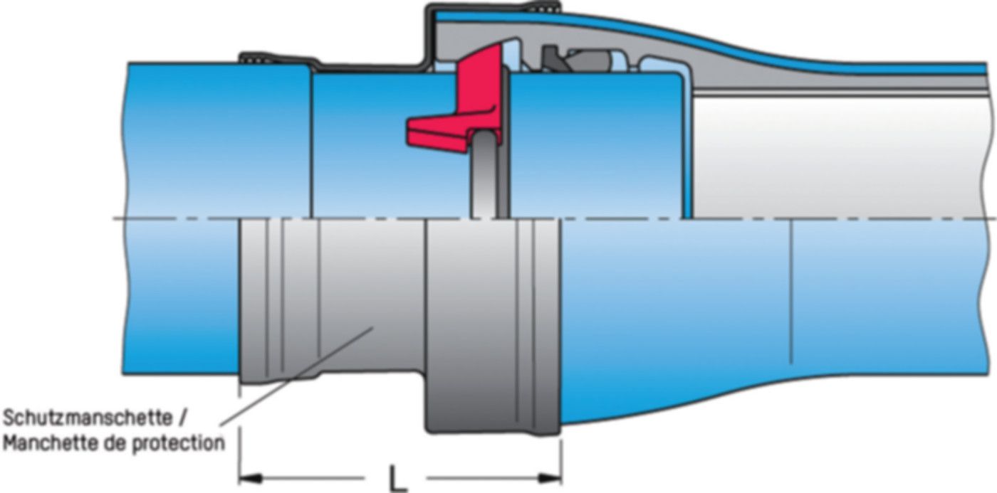 ZMU Manschette (Kombi) DN 200 - TRM Swiss Gummimanschetten VRS-T