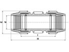 Reparatur-Kupplung 7610 d 25mm - Plasson-Klemmfittinge