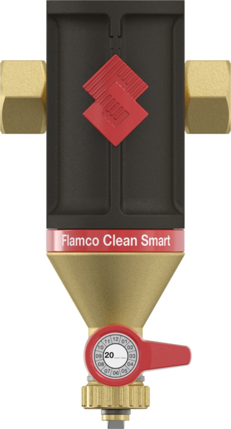 Flamco Clean Smart Schl-Abscheider 11/2" 30035 m/drehbaren Anschlüsse und EPP Isolation - Flamco Luft- und Schlammabscheider