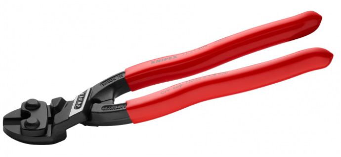 KNIPEX Kompakt-Bolzenschneider, gekröpft 7121, L= 200mm, PVC-Griffhülle - Zangen, Schneiden