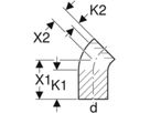 Bogen 45° d 110mm 367.046.16.1 mit langem Schenkel - Geberit-PE-Formstücke