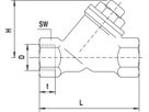 Rotguss Rückschlagventil m/Vitondichtung 0-100°C PN 16 2" 107 22 16 - Oventrop Programm