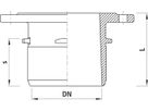 Flansch/Spitzend-Stück Gas 5355 DN 80 - Hawle Steckmuffenformstücke