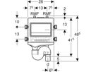 Hygienespülung HS50 mit 1 Wasseranschluss rechts 50mm 1/2" 616.272.00.1 - Geberit Systemventile / Armaturen