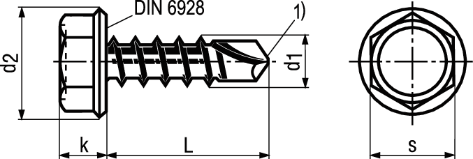 6-kt-Bohrschr ecosyn®-drill St vzb BN1880 DIN7504K 4,8x19 - Bossard Schrauben